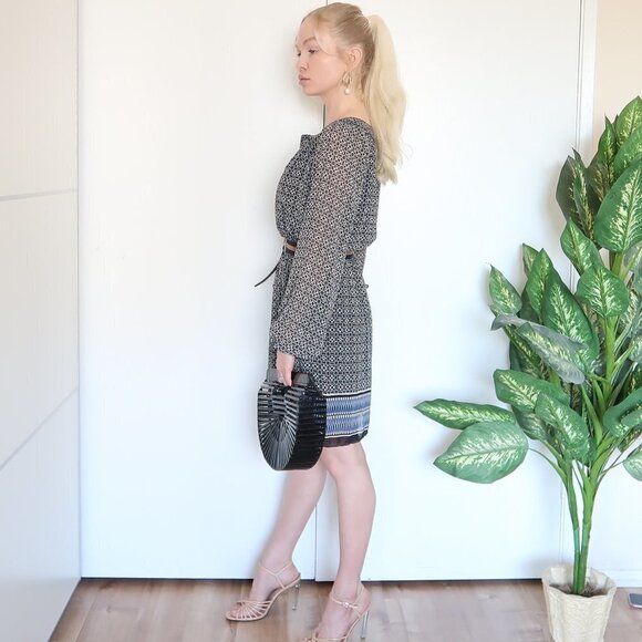 Max Studio Long Sleeve Morocco Print Dress - Picture 5 of 10